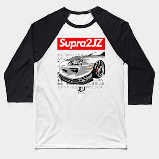 Supra MK4 2JZ (White) [ OSY Graphics ] Baseball T-Shirt